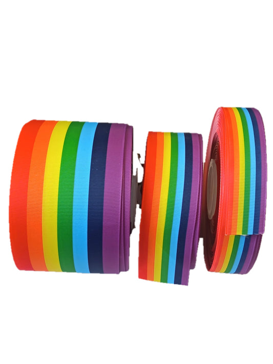 Rainbow colours ribbon in all sizes