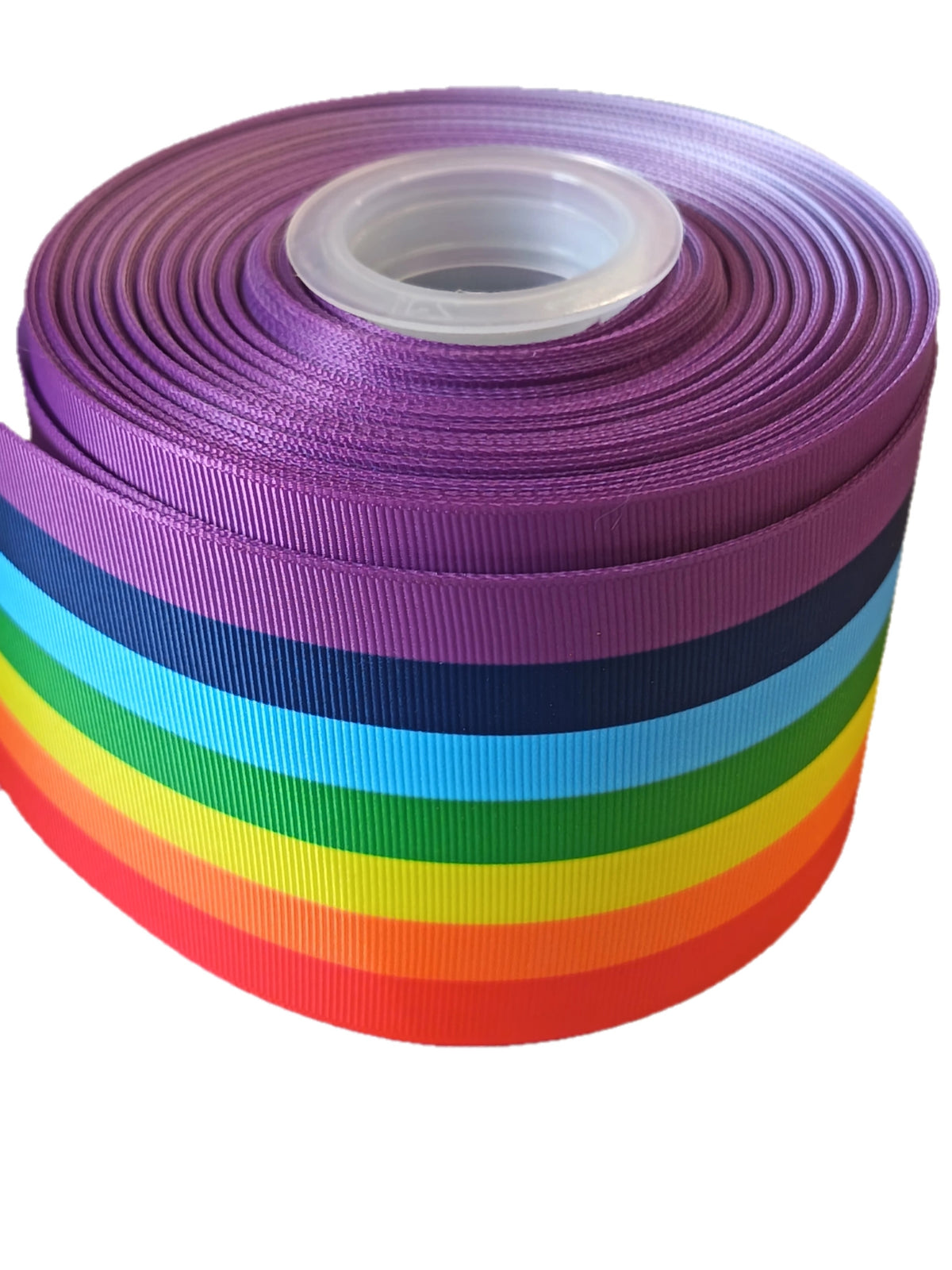 Rainbow ribbon grosgrain 75mm 3inch