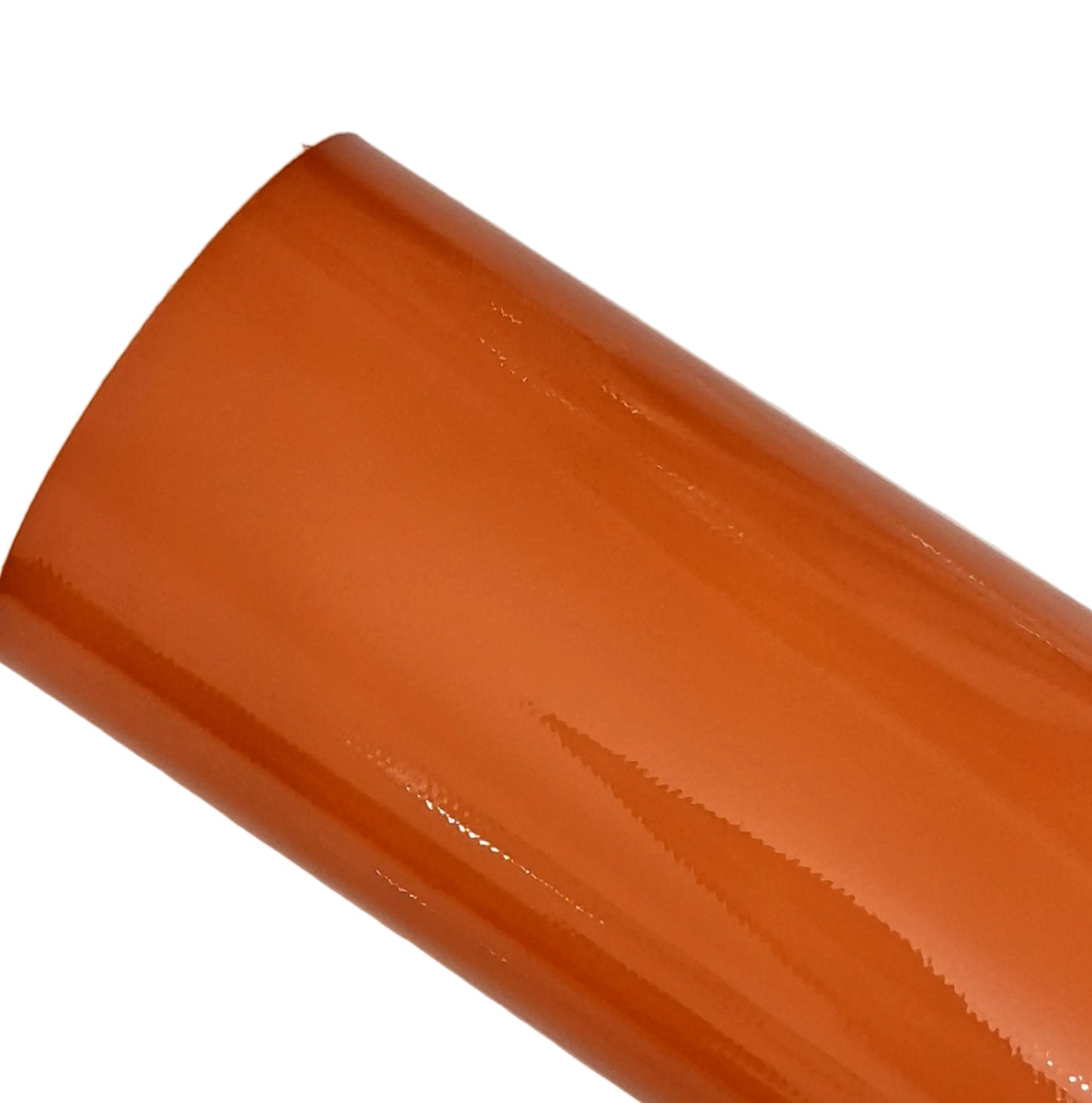Russet orange patent leather smooth glossy finish