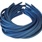satin headbands in a royal blue colour on a white background