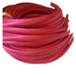 satin headbands in a shocking pink colour on a white background