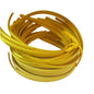 satin headbands in a yellow colour on a white background