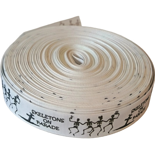 Skeltons on parade 25mm ribbon
