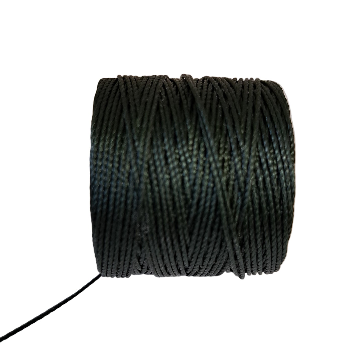 a roll of superlon bead cord in black on a white background