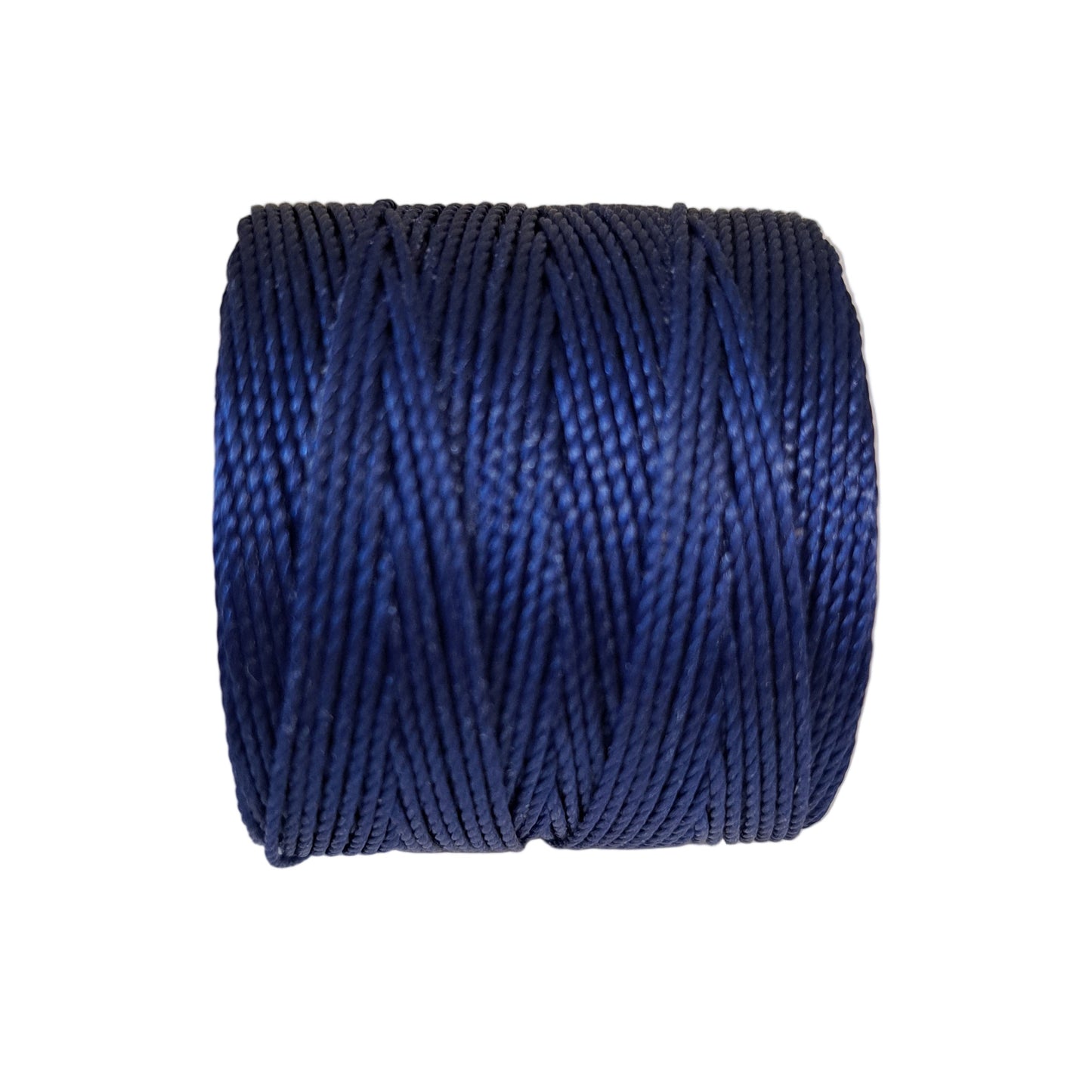 a roll of superlon bead cord in blue on a white background