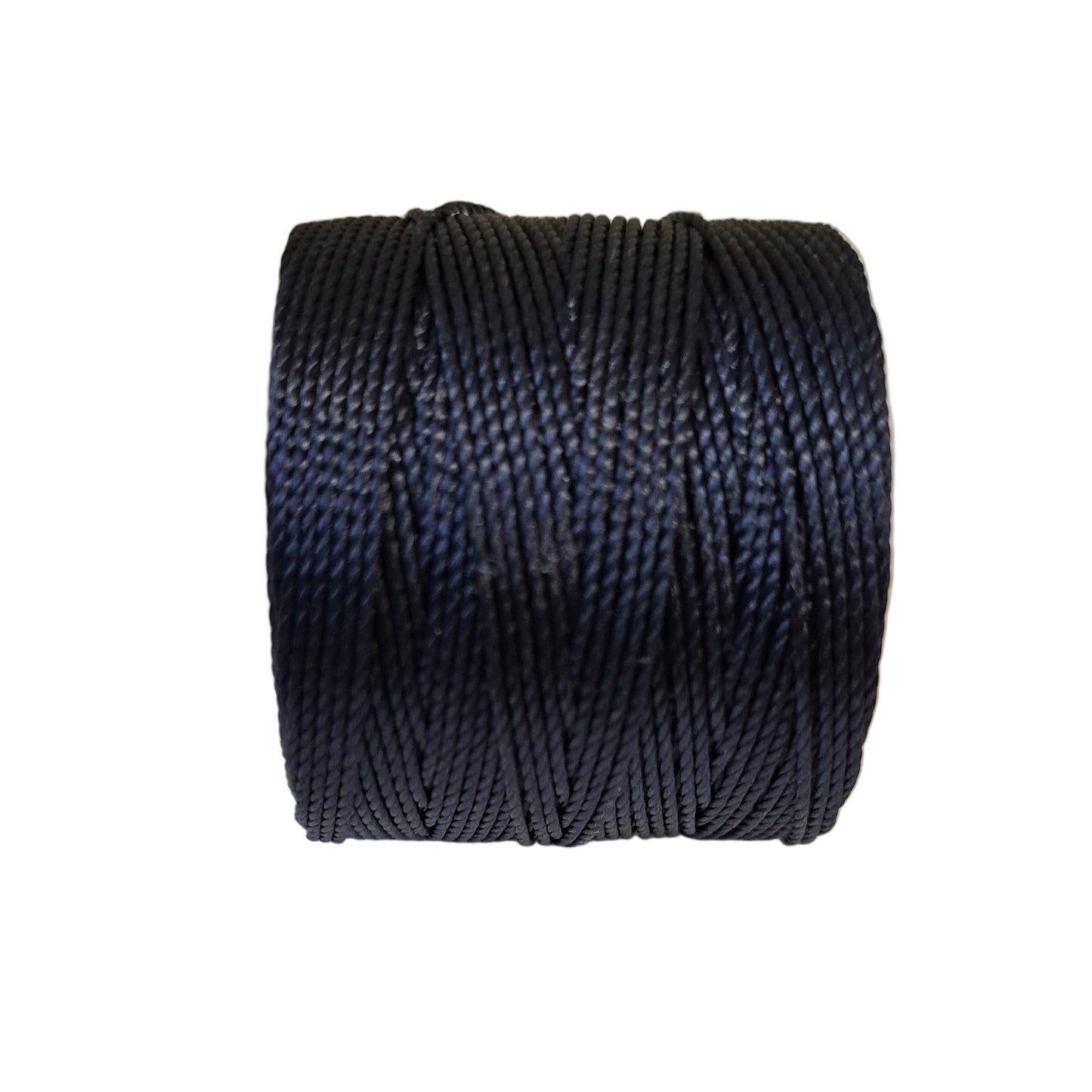 a roll of superlon bead cord in navy on a white background