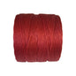 a roll of superlon bead cord in red on a white background