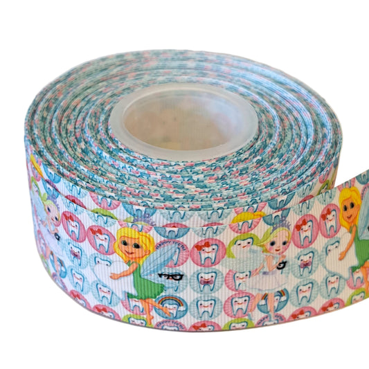 Tooth fairy grosgrain ribbon 38mm