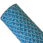 Turquoise glitter lace diamond patterned