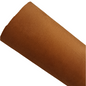 a roll of burnt orange coloured velvet fabric roll on a white background