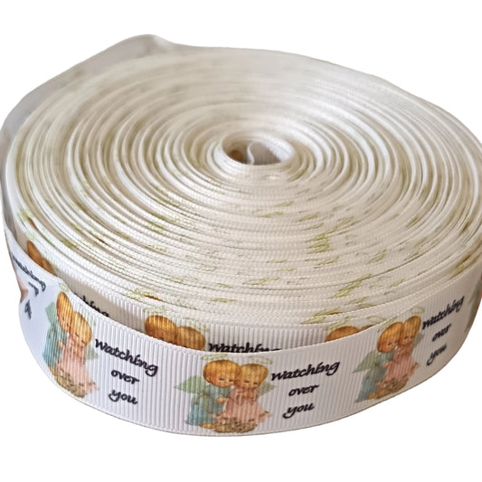 Watching over you 25mm grosgrain ribbon 